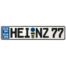 Geschenk zum 77. Geburtstag - Schild mit TÜV Geschenk zum 77. Geburtstag - Schild mit TÜV
