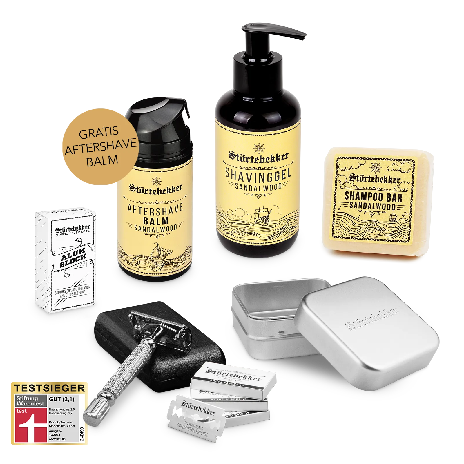 Störtebekker Shower & Shave Essential Set - Rasierhobel %27Hamburg%27 Silber Störtebekker Shower & Shave Essential Set - Rasierhobel %27Hamburg%27 Silber