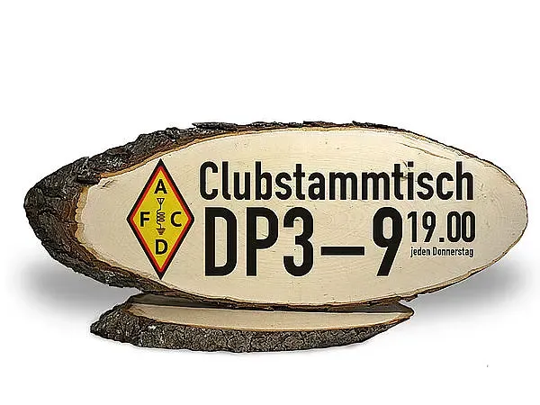 Stammtisch Holzschild für Funkamateure Stammtisch Holzschild für Funkamateure