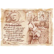 Zunftbild Bankangestellter auf Antikpapier im A4-Format Zunftbild Bankangestellter auf Antikpapier im A4-Format