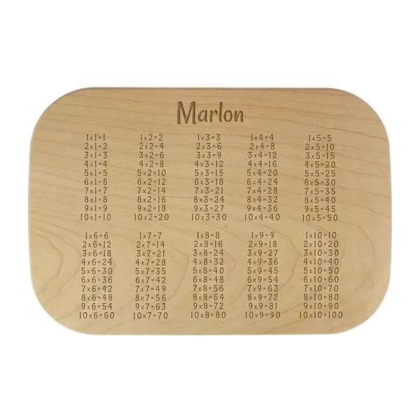 Geschenk zur Einschulung - Schneidebrett mit Einmaleins und Name 28 x 19 cm Geschenk zur Einschulung - Schneidebrett mit Einmaleins und Name 28 x 19 cm