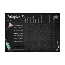 Chalkboard "Putzplan" A4 inkl. Kreidemarker Chalkboard "Putzplan" A4 inkl. Kreidemarker