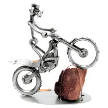 Schraubenmännchen mit Trial Motorrad Schraubenmännchen mit Trial Motorrad