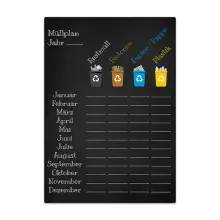 Chalkboard "Müllplaner" A4 inkl. Kreidemarker Chalkboard "Müllplaner" A4 inkl. Kreidemarker