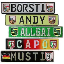 Kennzeichen mit Ihrem Landeswappen oder Deutschlandfahne Kennzeichen mit Ihrem Landeswappen oder Deutschlandfahne