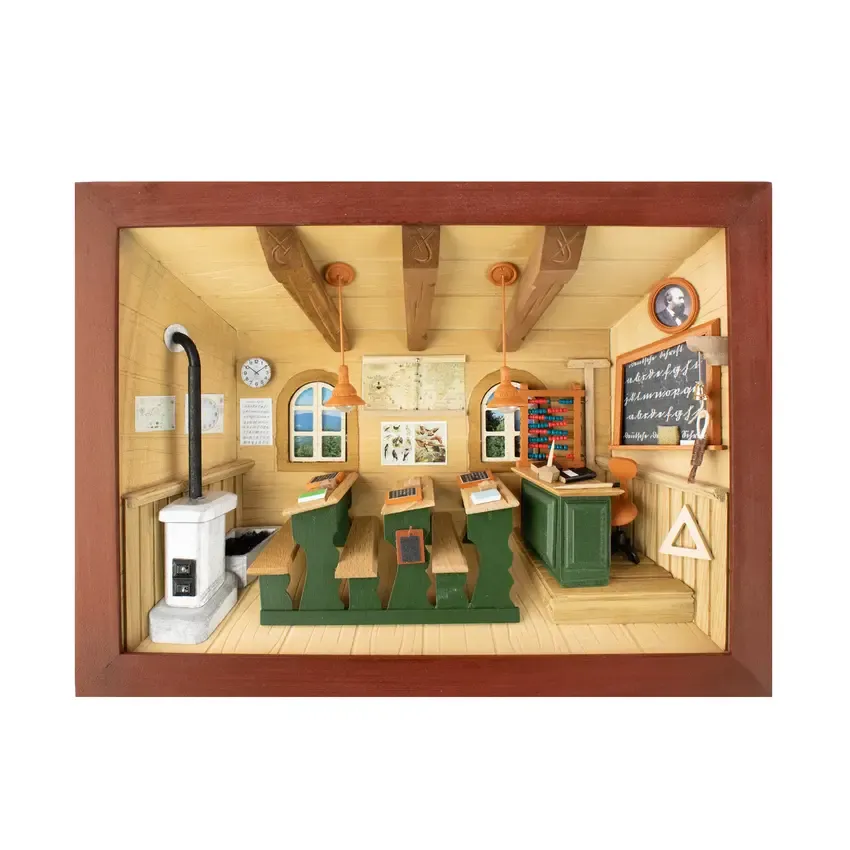 3D-Holzbild Klassenzimmer 3D-Holzbild Klassenzimmer