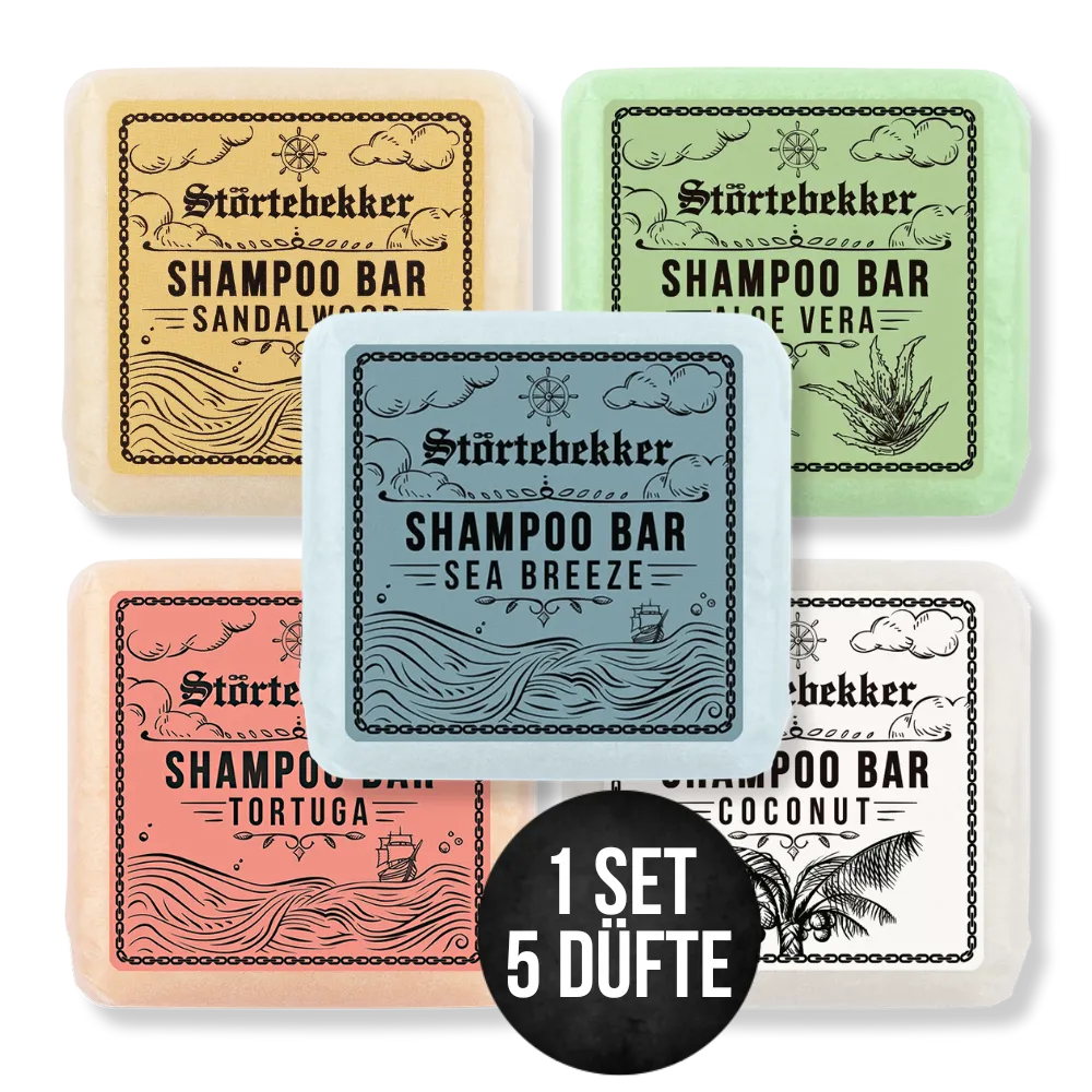 Störtebekker Festes Shampoo - 5x 100g Bestseller Set Störtebekker Festes Shampoo - 5x 100g Bestseller Set