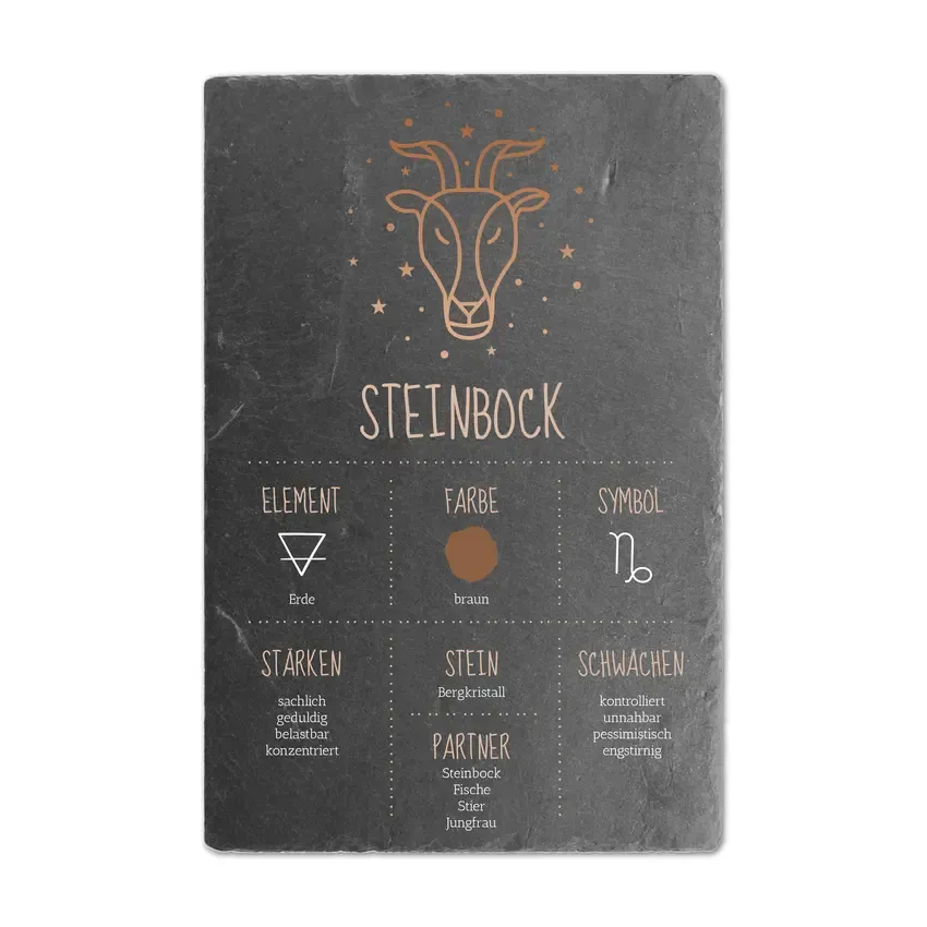 Schieferschild mit Sternzeichen - mehrere Größen Schieferschild mit Sternzeichen - mehrere Größen