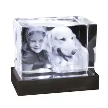 Glasblock mit Ihrem Tierfoto in 3D Glasblock mit Ihrem Tierfoto in 3D