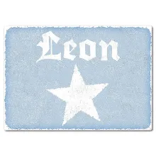 Retroschild mit Wunschtext A4 pastellblau Retroschild mit Wunschtext A4 pastellblau