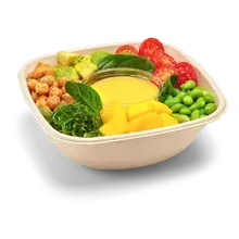 Vegane Bowl mit Passionsfruchtdressing Vegane Bowl mit Passionsfruchtdressing