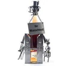 Flaschenhalter für Likör oder Schnaps - Schraubenmännchen Jäger Flaschenhalter für Likör oder Schnaps - Schraubenmännchen Jäger