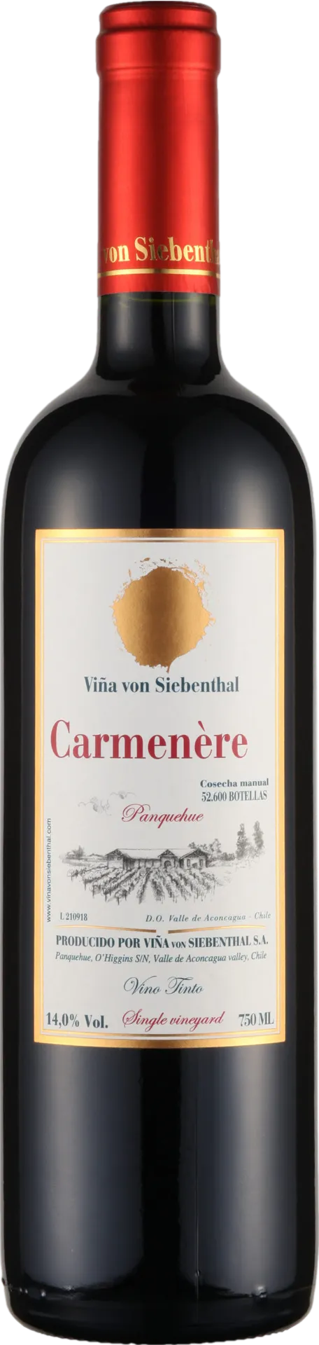 Vina von Siebenthal Gran Reserva Carmenere 2021 Vina von Siebenthal Gran Reserva Carmenere 2021