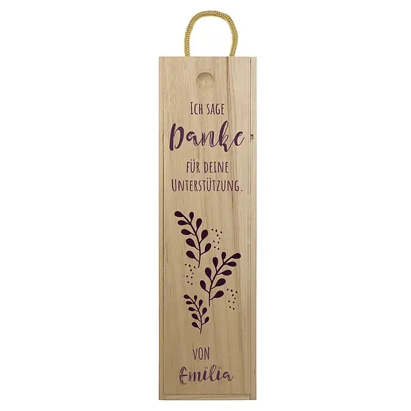 Weinkiste Danke mit persönlicher Widmung Danke 2 Weinkiste Danke mit persönlicher Widmung Danke 2