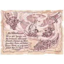 Kunstbild Weltenbummler auf Antikpapier im A4-Format Kunstbild Weltenbummler auf Antikpapier im A4-Format