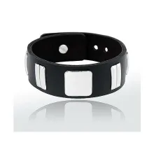 Exklusiv stylisches Armband in Leder und Chrom Exklusiv stylisches Armband in Leder und Chrom