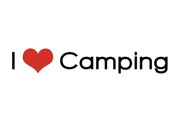 Aufkleber - I love Camping - 30 cm Aufkleber - I love Camping - 30 cm