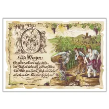 Zunftbild Winzer auf Antikpapier im A4-Format Zunftbild Winzer auf Antikpapier im A4-Format