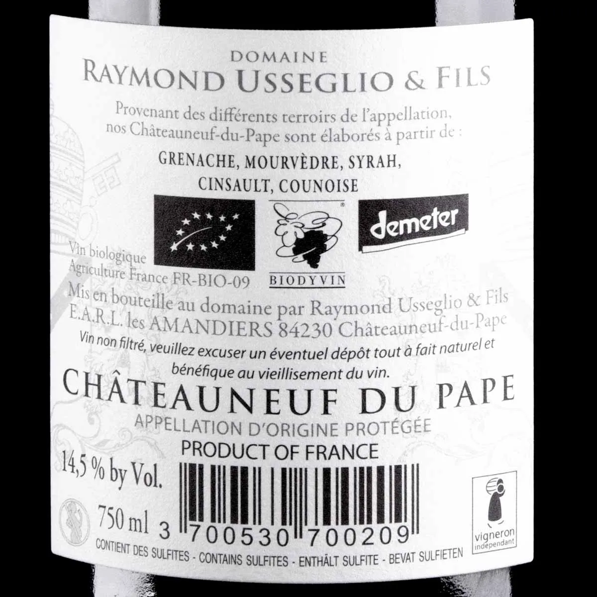 Usseglio Raymond & Fils Châteauneuf-du-Pape Rouge AOP – Bild 2