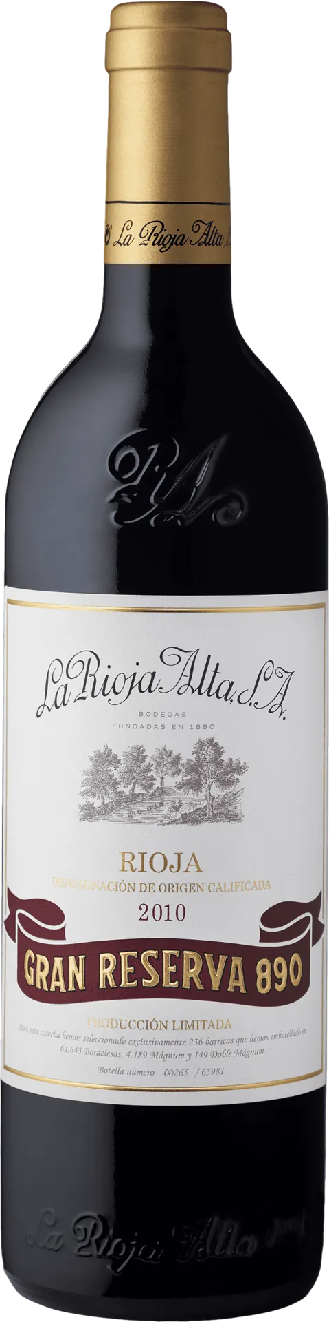 La Rioja Alta Gran Reserva 890 2010 La Rioja Alta Gran Reserva 890 2010