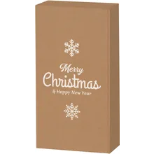 2er Geschenkkarton Kraftpapier „“Schneeflocke““ 2er Geschenkkarton Kraftpapier „“Schneeflocke““