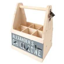 Beer Caddy mit Name - Chill Zone Beer Caddy mit Name - Chill Zone