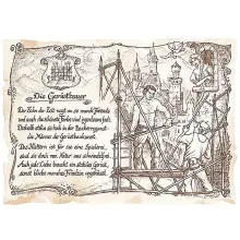 Zunftbild Gerüstbauer auf Antikpapier im A4-Format Zunftbild Gerüstbauer auf Antikpapier im A4-Format