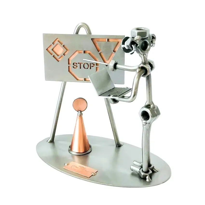 Schraubenmännchen Fahrlehrer mit Tafel Schraubenmännchen Fahrlehrer mit Tafel