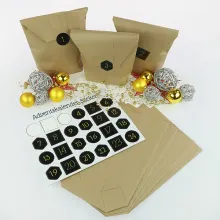 24 Adventskalender Sticker auf einem A4 Bogen Design Elegance 24 Adventskalender Sticker auf einem A4 Bogen Design Elegance