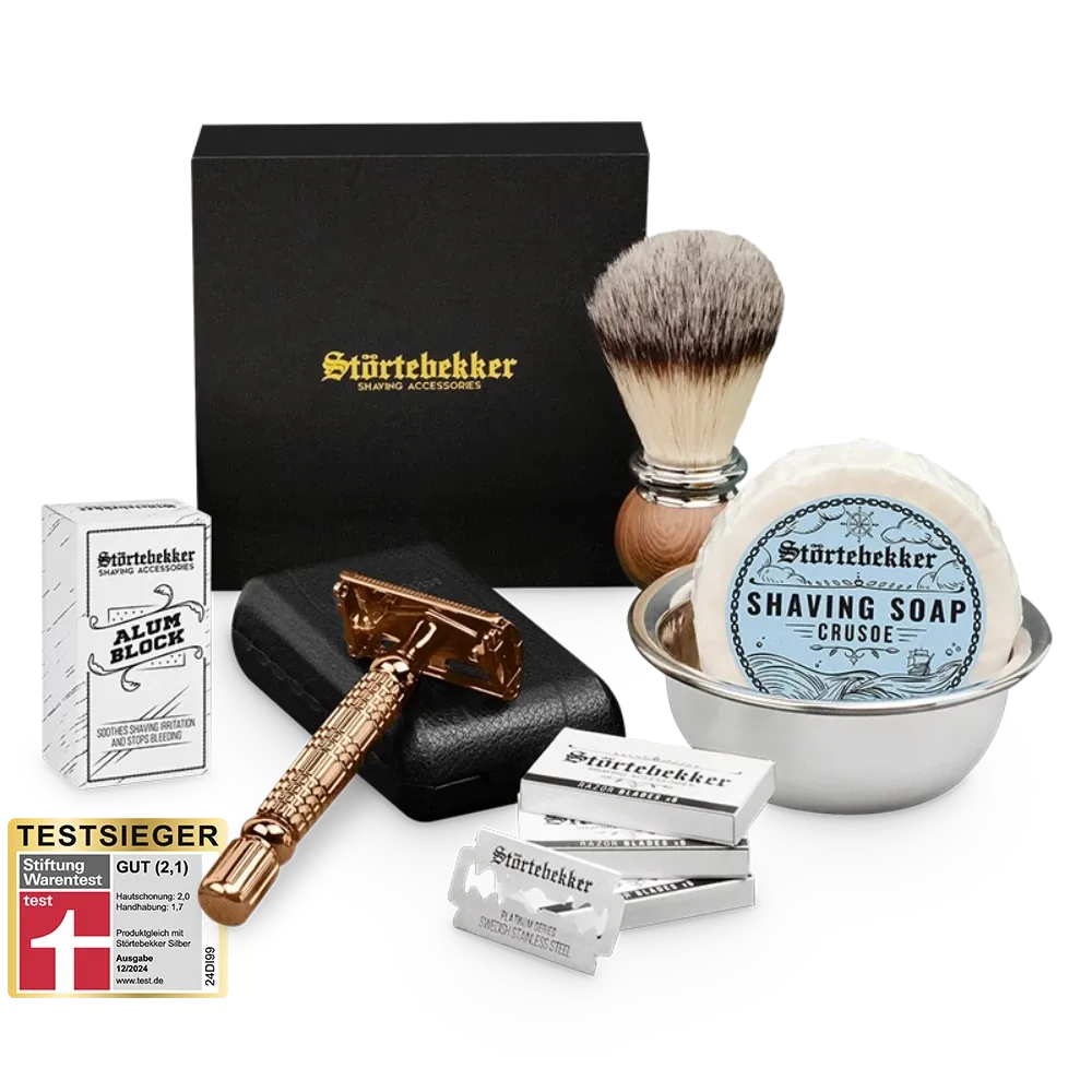 Störtebekker Rasierset - Rasierhobel %27Hamburg%27 Rosé - Gold Störtebekker Rasierset - Rasierhobel %27Hamburg%27 Rosé - Gold