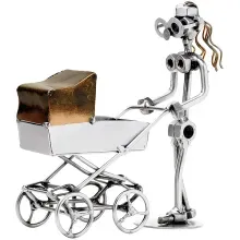 Schraubenmännchen Frau mit Kinderwagen Schraubenmännchen Frau mit Kinderwagen
