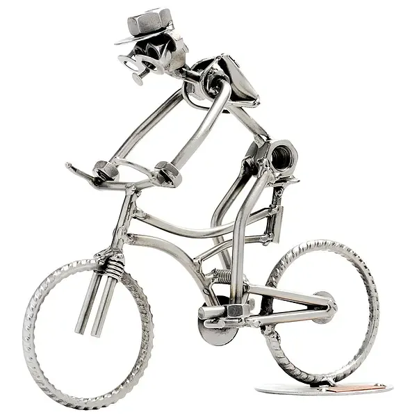 Schraubenmännchen mit Mountainbike Schraubenmännchen mit Mountainbike