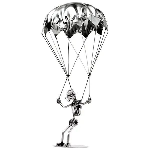 Schraubenmännchen Fallschirmspringer Schraubenmännchen Fallschirmspringer