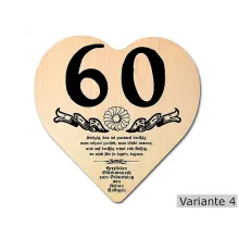 Herz Holzschild mit Wunschtext Geschenk zum 60. Geburtstag Herz Holzschild mit Wunschtext Geschenk zum 60. Geburtstag