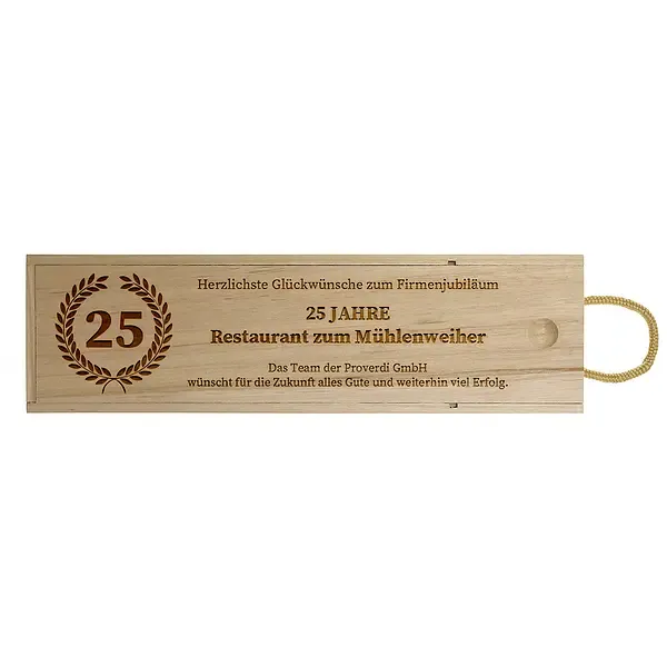 Geschenk zum Jubiläum - Weinbox Design 1 Geschenk zum Jubiläum - Weinbox Design 1