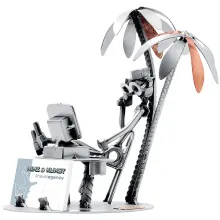 Schraubenmann - Reisebüro Visitenkartenhalter Schraubenmann - Reisebüro Visitenkartenhalter