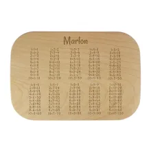Geschenk zur Einschulung - Schneidebrett mit Einmaleins und Name 28 x 19 cm Geschenk zur Einschulung - Schneidebrett mit Einmaleins und Name 28 x 19 cm