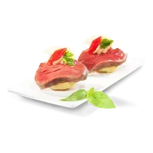 Rinderfilet, Artischocke, Entenlebermousse Rinderfilet, Artischocke, Entenlebermousse