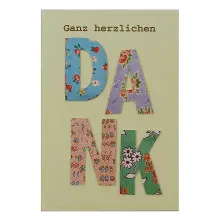 Klappkarte als Grußkarte - Ganz herzlichen Dank Klappkarte als Grußkarte - Ganz herzlichen Dank