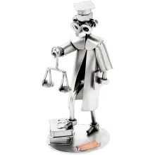 Schraubenmännchen Rechtsanwalt oder Richter in Robe Schraubenmännchen Rechtsanwalt oder Richter in Robe