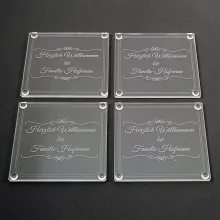 4er Set Untersetzer mit Namen aus Acryl 10 x 10cm 4er Set Untersetzer mit Namen aus Acryl 10 x 10cm