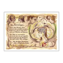 Zunftbild Neurologe auf Antikpapier im A4-Format Zunftbild Neurologe auf Antikpapier im A4-Format