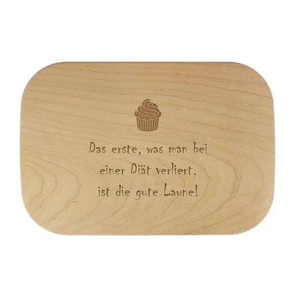 Schneidebrett aus Holz mit Wunschtext 28x19x1,5 cm Schneidebrett aus Holz mit Wunschtext 28x19x1,5 cm