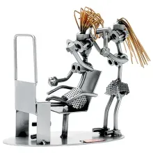 Schraubenmännchen Friseur mit Kunde Schraubenmännchen Friseur mit Kunde