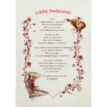 Urkunde Liebe - modern Urkunde Liebe - modern