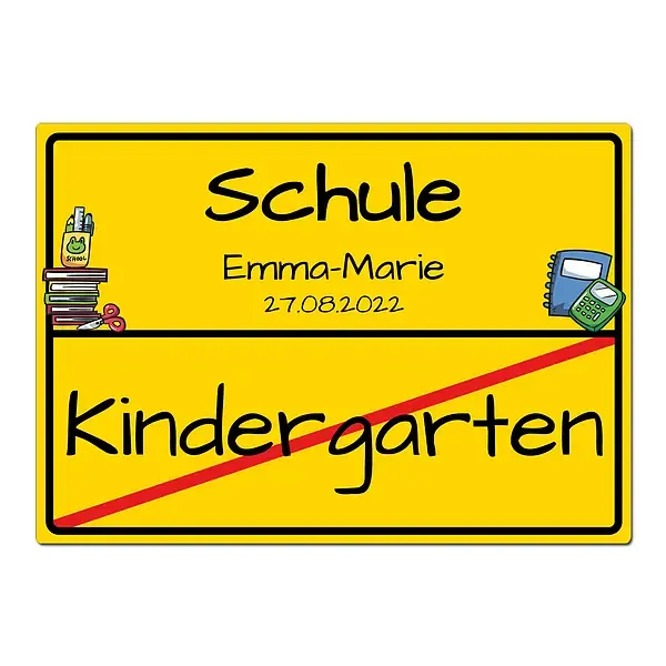 Geschenk zur Einschulung - Schild A3 Geschenk zur Einschulung - Schild A3