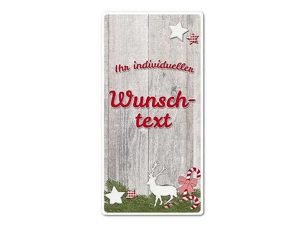 Hüttendeko Aluminiumschild mit Wunschtext - 100 x 200mm Hüttendeko Aluminiumschild mit Wunschtext - 100 x 200mm