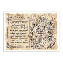 Zunftbild Glas- und Gebäudereiniger auf Antikpapier im A4-Format Zunftbild Glas- und Gebäudereiniger auf Antikpapier im A4-Format