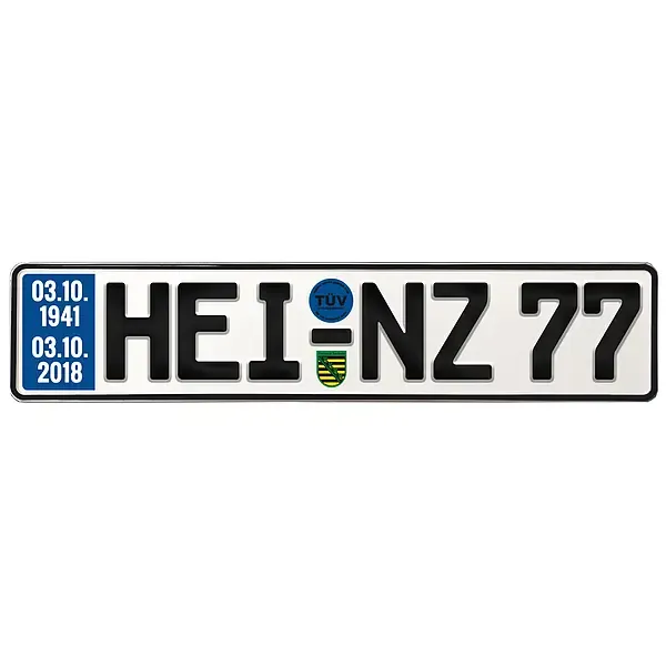 Geschenk zum 77. Geburtstag - Schild mit TÜV Geschenk zum 77. Geburtstag - Schild mit TÜV