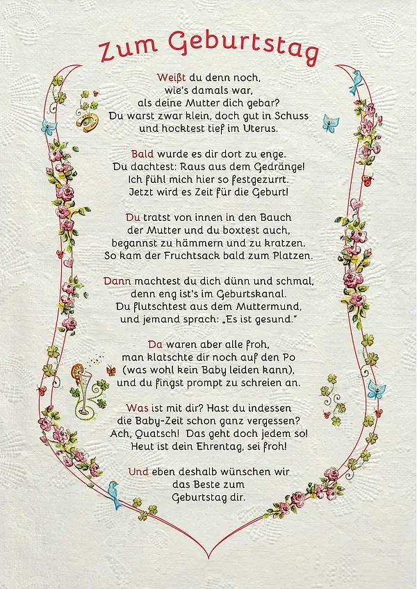 Urkunde zum Geburtstag - modern Urkunde zum Geburtstag - modern